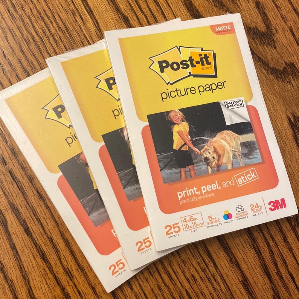 Post-It Picture Paper - 75 sheets - print, peel, and stick
